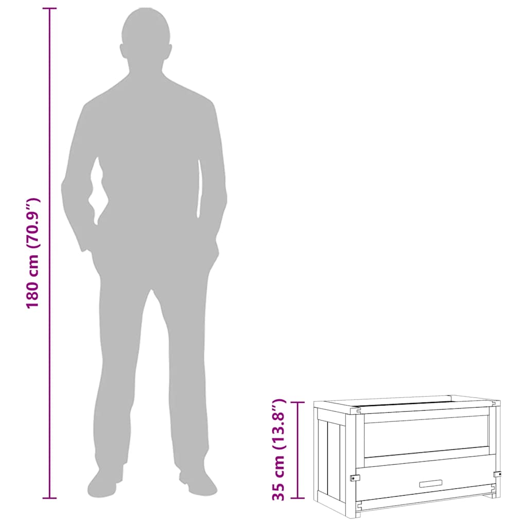 Hamsterbur 60x30x35 cm massivt granträ
