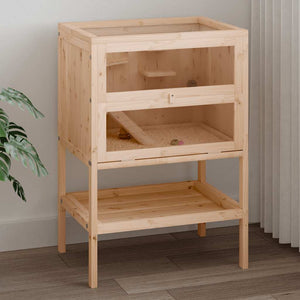 Hamsterbur 55x40x80 cm massivt trä gran