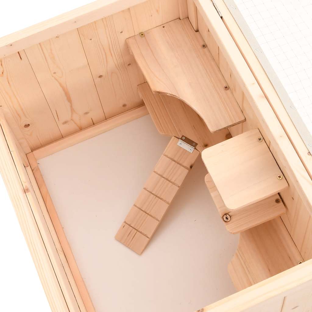 Hamsterbur 55x40x80 cm massivt trä gran