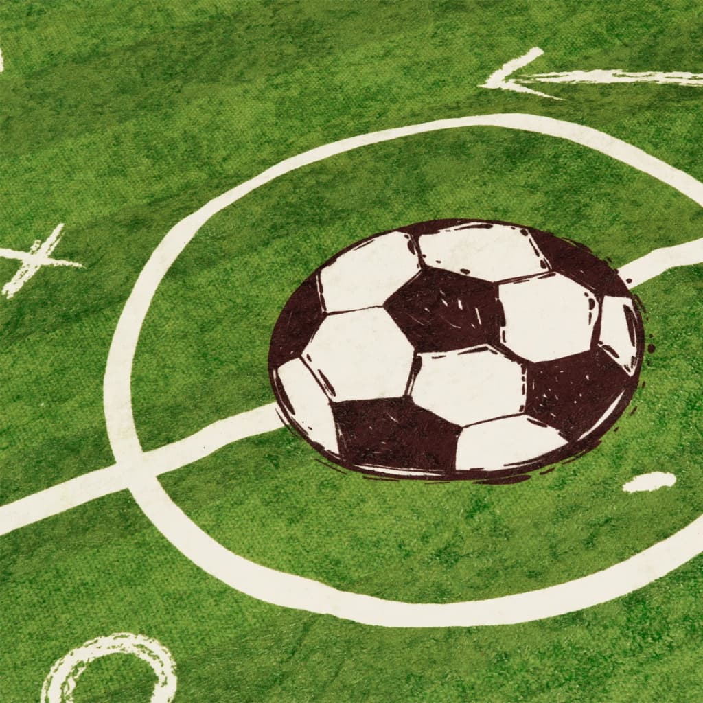 Barnmatta grön 160x230 cm fotbollsplan tvättbar halkfri