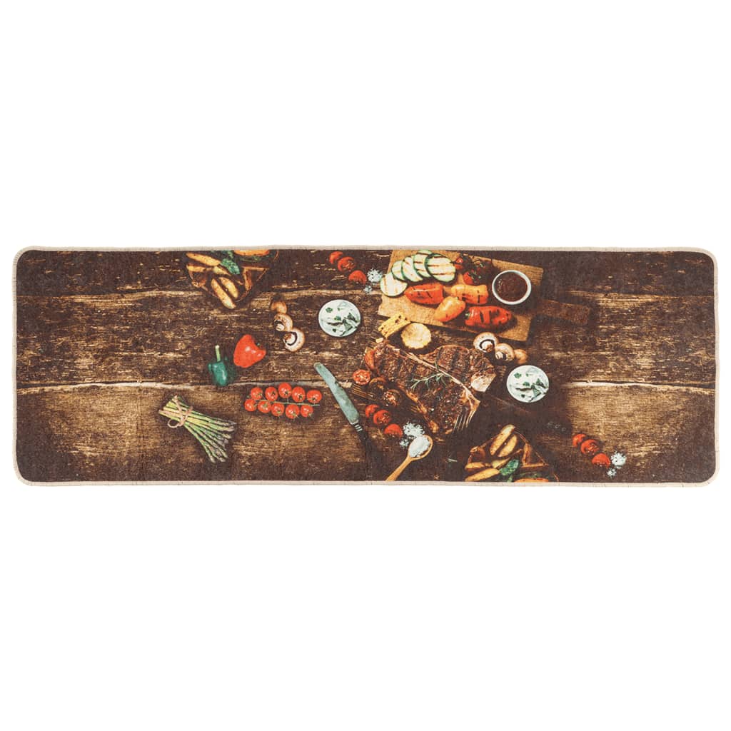 Köksmatta flerfärgad 60x180 cm tvättbar halkfri