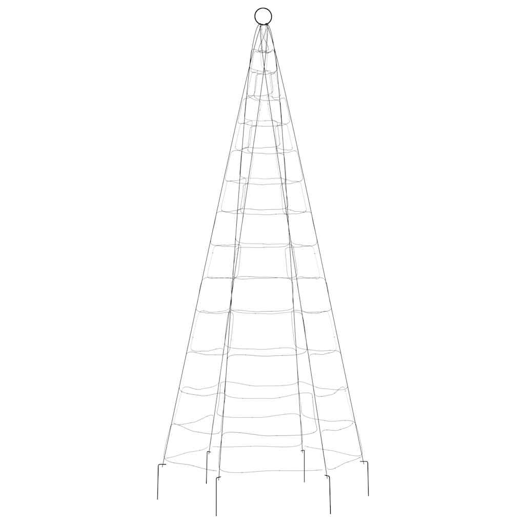 LED julgran på flaggstång 200 LED flerfärgad 180 cm