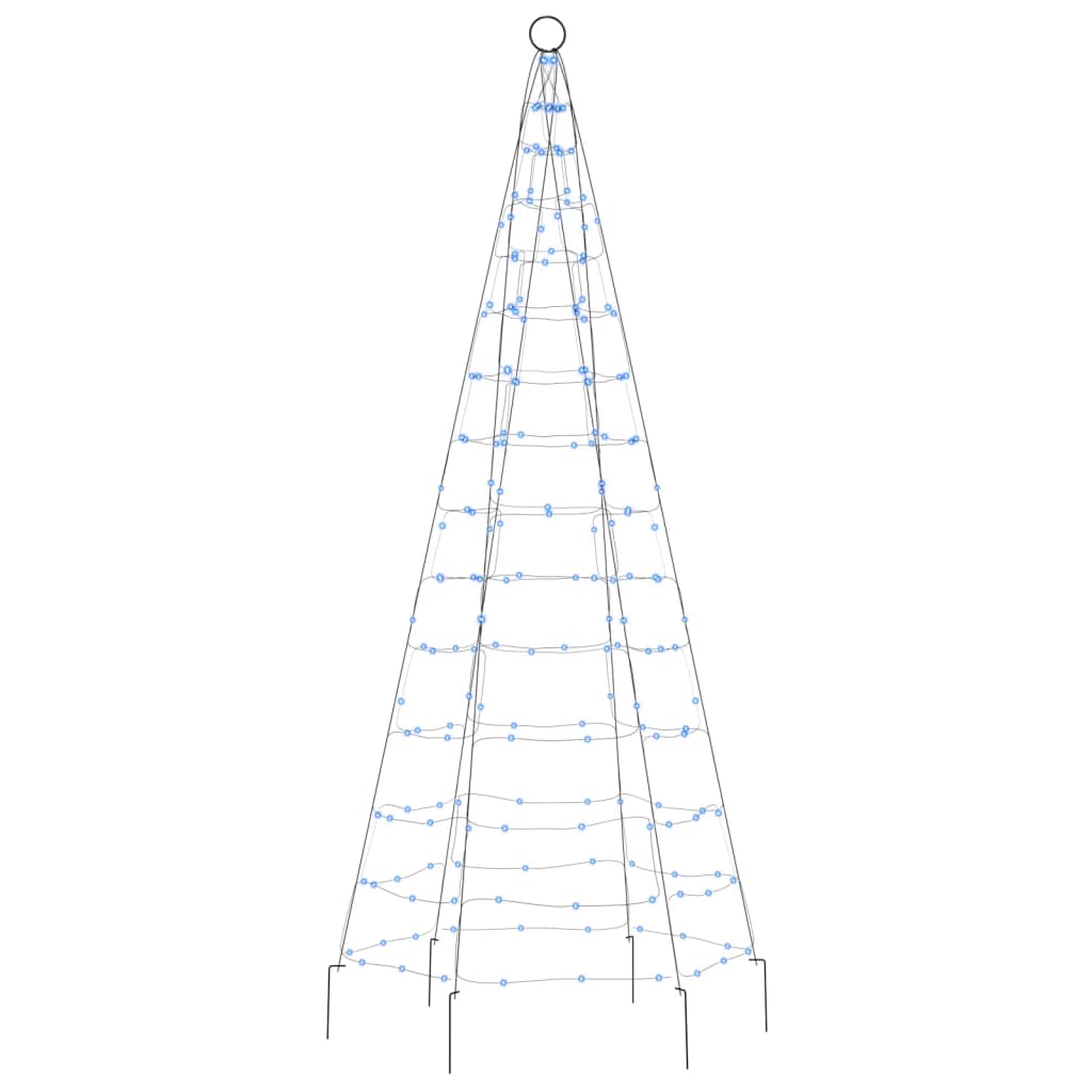 LED julgran på flaggstång 200 LED blå 180 cm