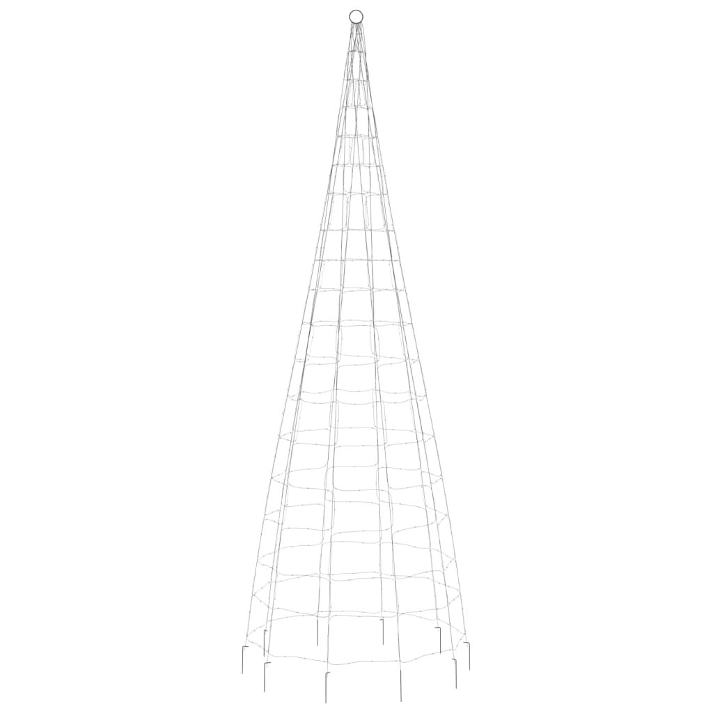 LED julgran på flaggstång 550 LEDs varmvit 300 cm