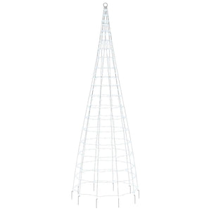 LED julgran på flaggstång 550 LED kallvit 300 cm