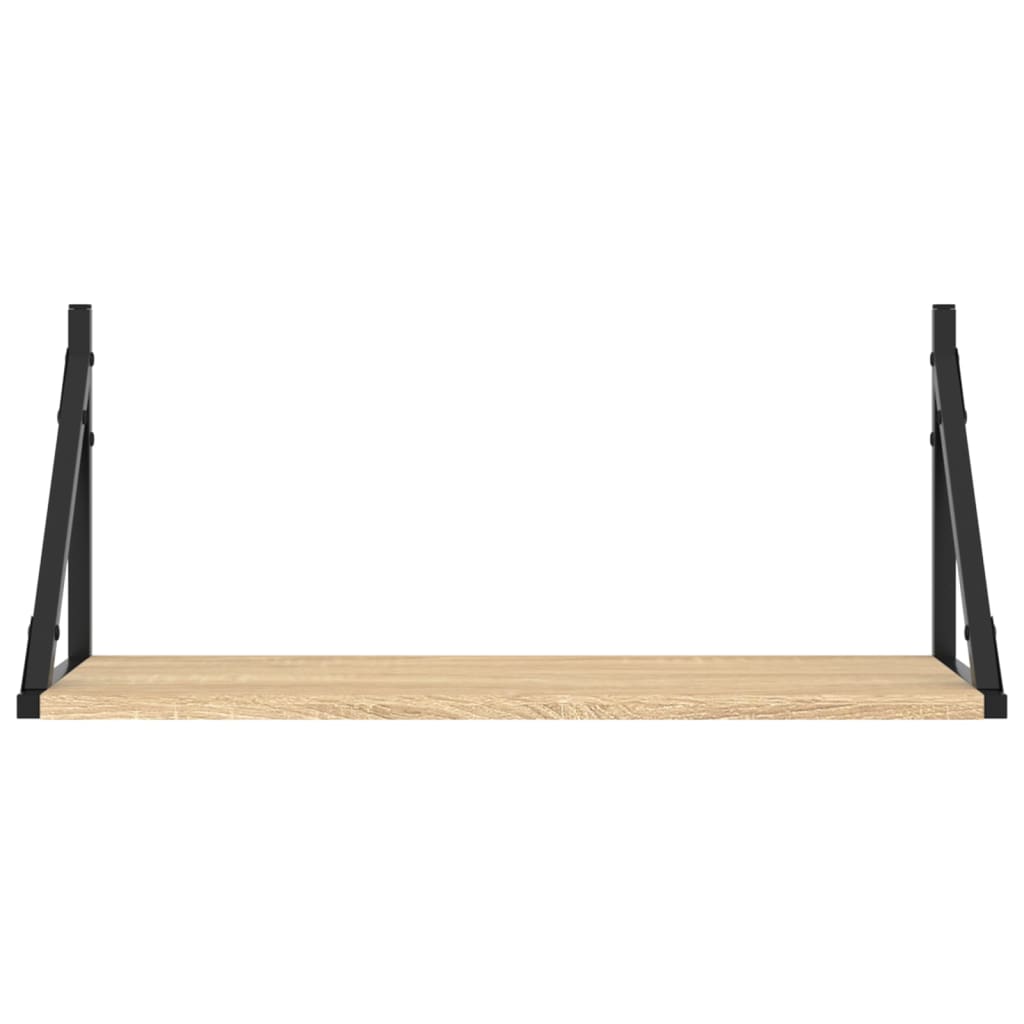 Vägghyllor 2 st sonoma-ek 60x25x25,5 cm konstruerat trä