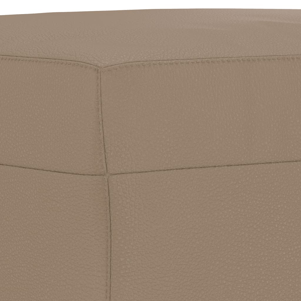 Soffgrupp med kuddar 3 delar cappuccino konstläder