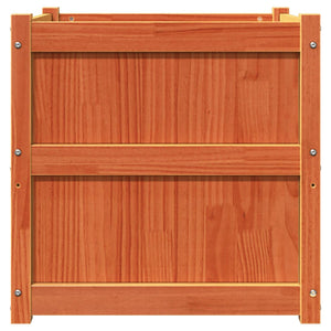 Odlingslåda vaxbrun 60x60x60 cm massiv furu