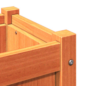 Odlingslåda vaxbrun 60x60x60 cm massiv furu