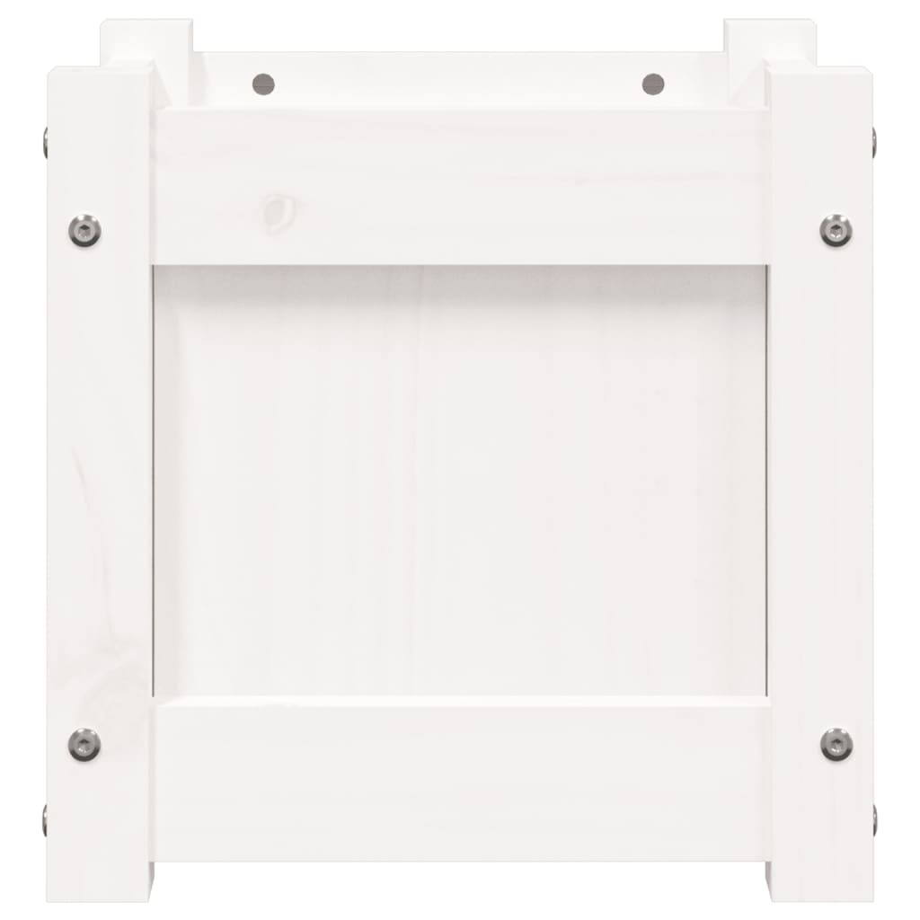Odlingslåda vit 31x31x31 cm massiv furu