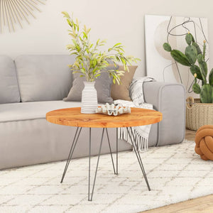 Bordsskiva Ø40x3,8 cm rund massivt akaciaträ