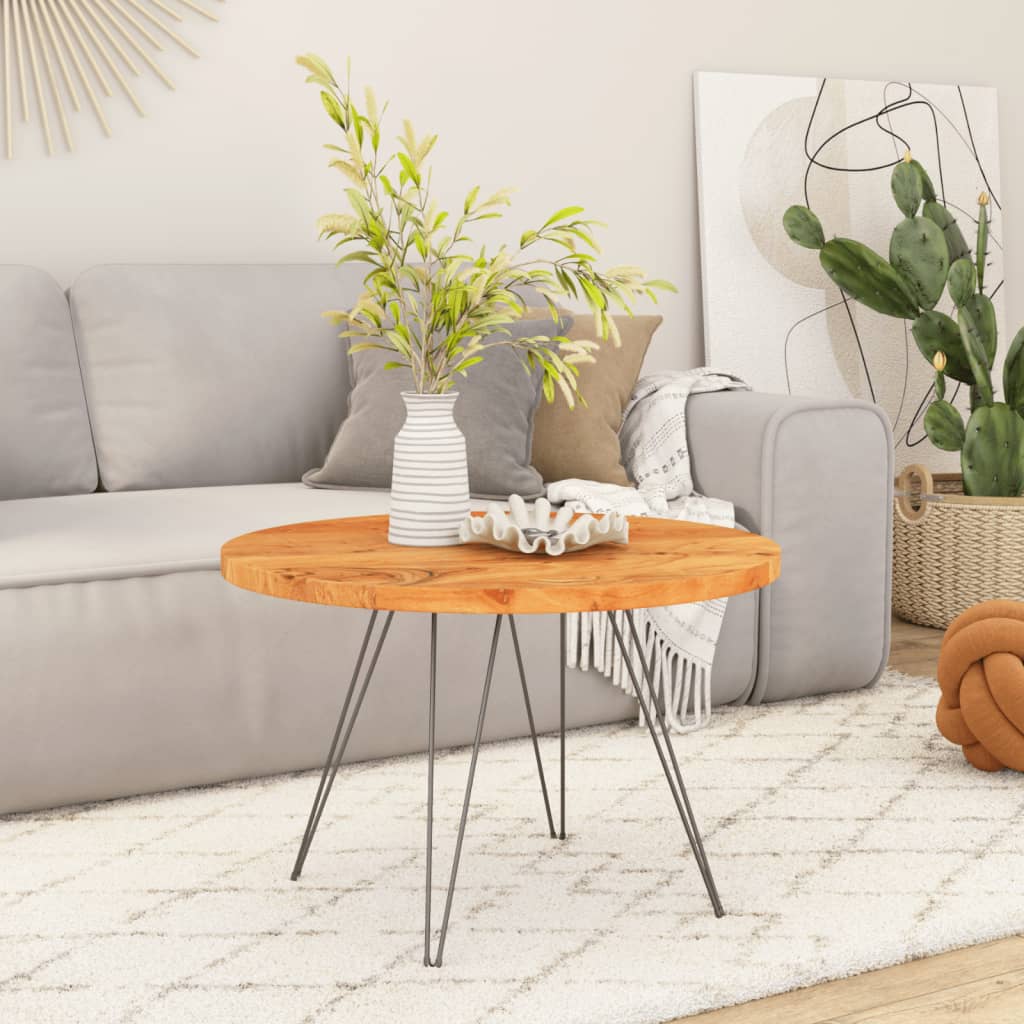 Bordsskiva Ø60x3,8 cm rund massivt akaciaträ