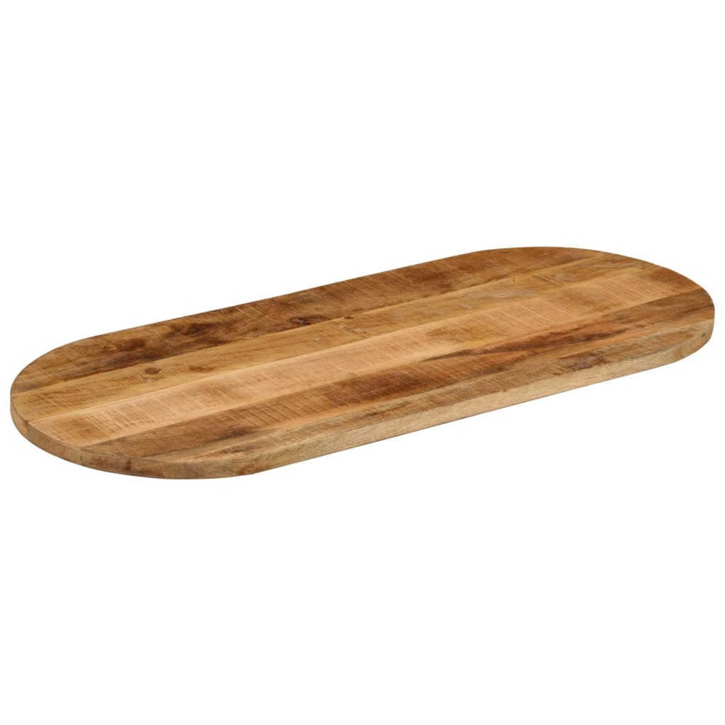 Bordsskiva 110x40x2,5 cm oval massivt grovt mangoträ
