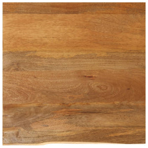 Bordsskiva 80x80x2,5 cm levande kant massivt mangoträ