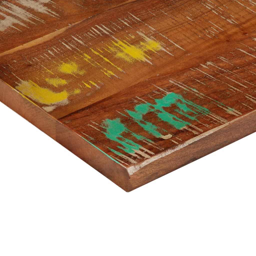 Bordsskiva 60x60x2,5 cm fyrkantig massivt återvunnet trä