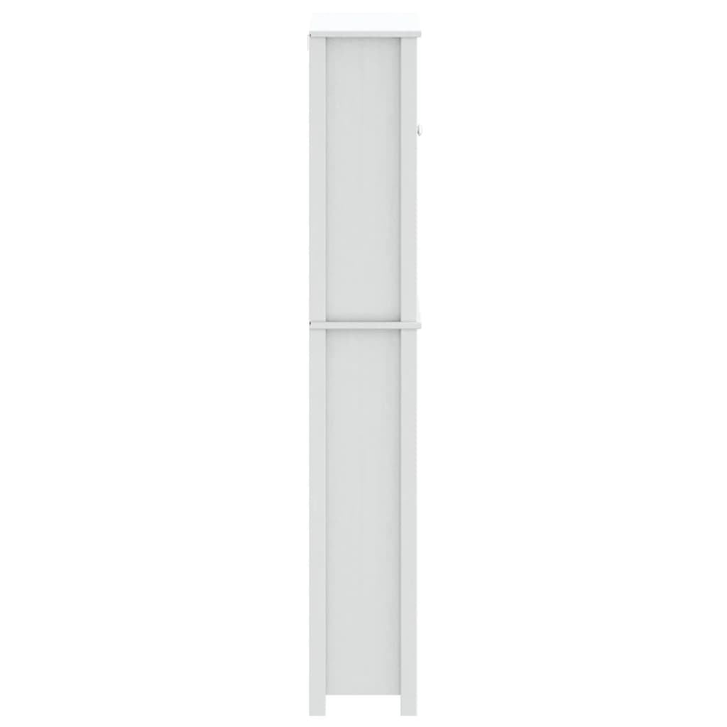 Tvättmaskinskåp BERG vit 76x27x164,5 cm massivt trä