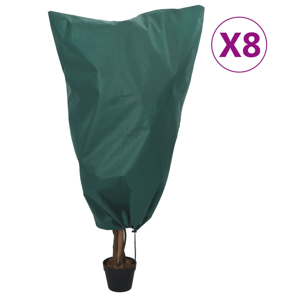 Fiberdukar med dragsko 8 st 70 g/m² 0,8x1,2 m