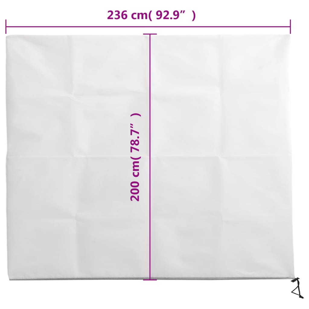 Fiberdukar med blixtlås 10 st 70 g/m² 2,36x2 m