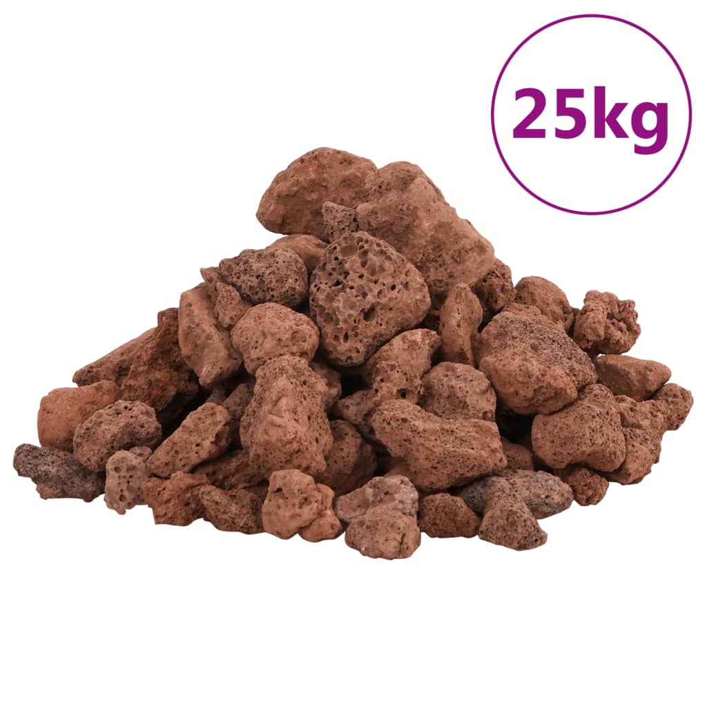 Lavagrus 25 kg röd 1-2 cm