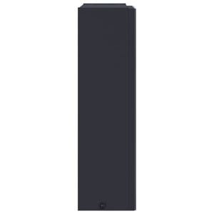 Spegelskåp och LED-lampa grå 45x13x52 cm