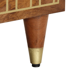 Nattduksbord 2 st 40x33x46 cm massivt mangoträ