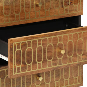 Sängbord 50x33x62 cm massivt mangoträ