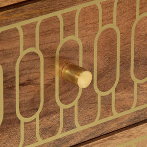 Sängbord 50x33x62 cm massivt mangoträ