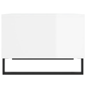 Soffbord vit högglans 60x50x36,5 cm konstruerat trä