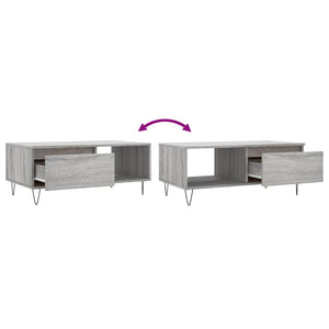 Soffbord grå sonoma 90x50x36,5 cm konstruerat trä