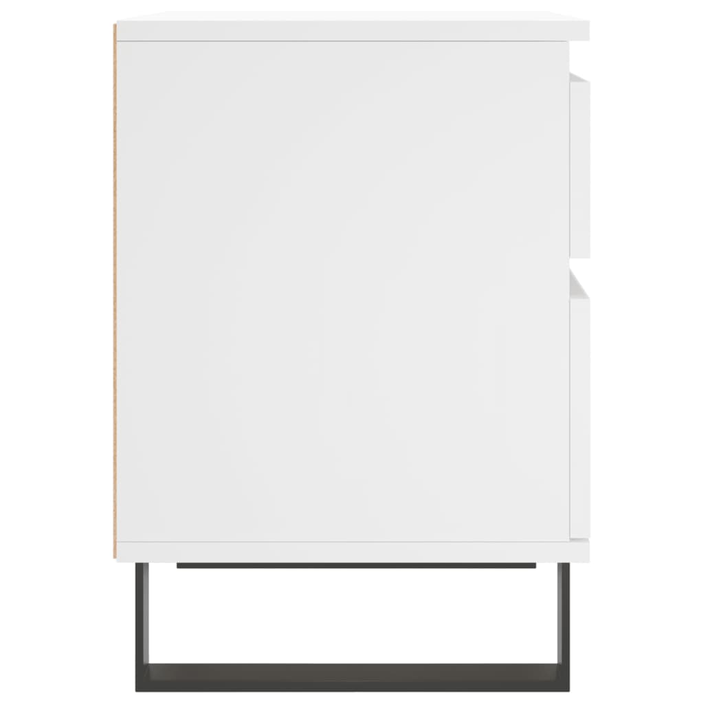 Sängbord vit 40x35x50 cm konstruerat trä