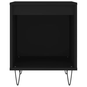 Sängbord 2 st svart 40x35x50 cm konstruerat trä
