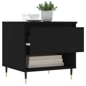 Soffbord svart 50x46x50 cm konstruerat trä