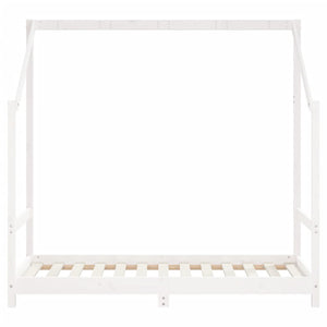 Sängram för barnsäng vit 80x160 cm massiv furu