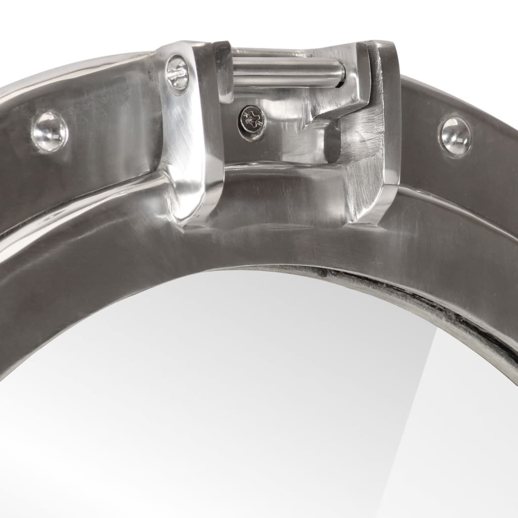 Väggspegel Ø30 aluminium och glas