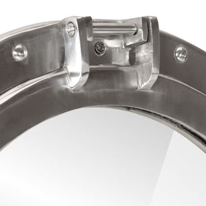 Väggspegel Ø30 aluminium och glas