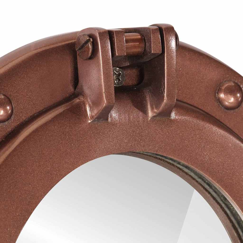 Väggspegel Ø38 aluminium och glas