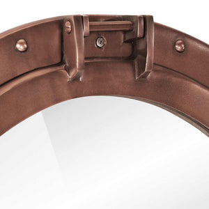 Väggspegel Ø50 aluminium och glas