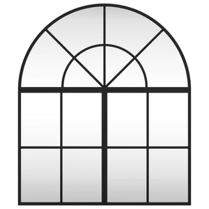 Väggspegel svart 60x70 cm bågformad järn