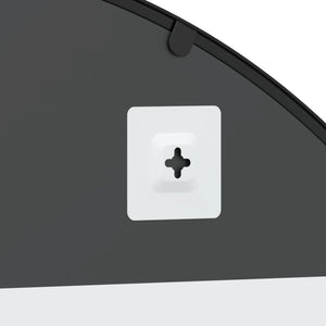 Väggspegel svart 100x150 cm bågformad järn