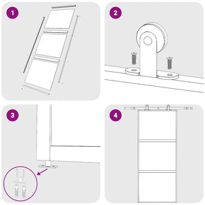 Skjutdörr guld 90x205 cm frostat ESG-glas och aluminium