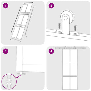Skjutdörr guld 76x205 cm frostat ESG-glas och aluminium
