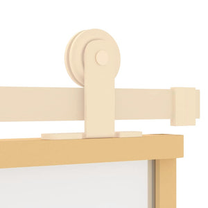 Skjutdörr guld 90x205 cm frostat ESG-glas och aluminium