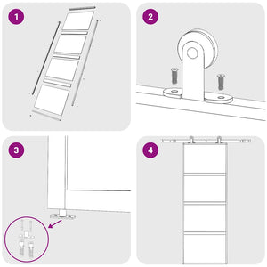 Skjutdörr guld 76x205 cm frostat ESG-glas och aluminium