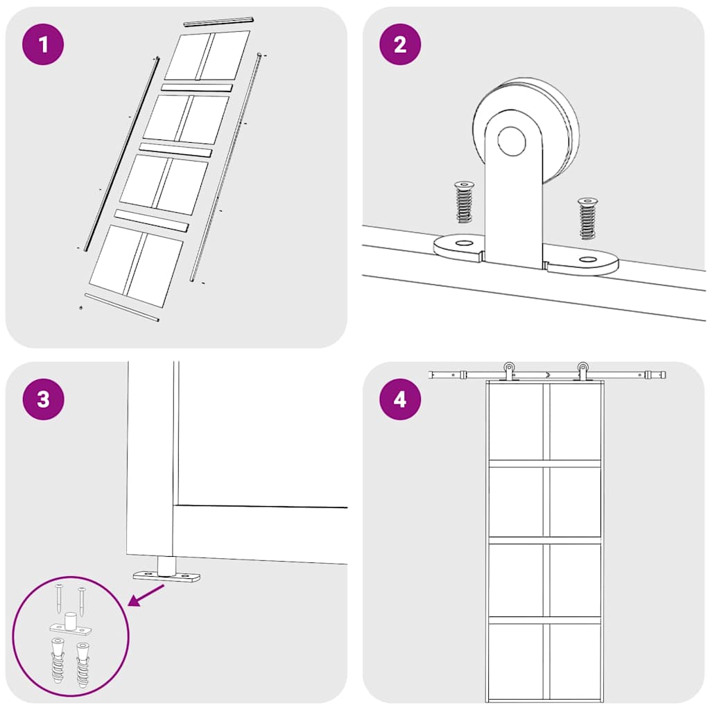 Skjutdörr guld 76x205 cm klart ESG-glas och aluminium