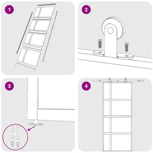 Skjutdörr guld 90x205 cm frostat ESG-glas och aluminium