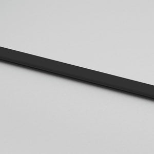 Skjutdörr svart 90x205 cm härdat glas och aluminium