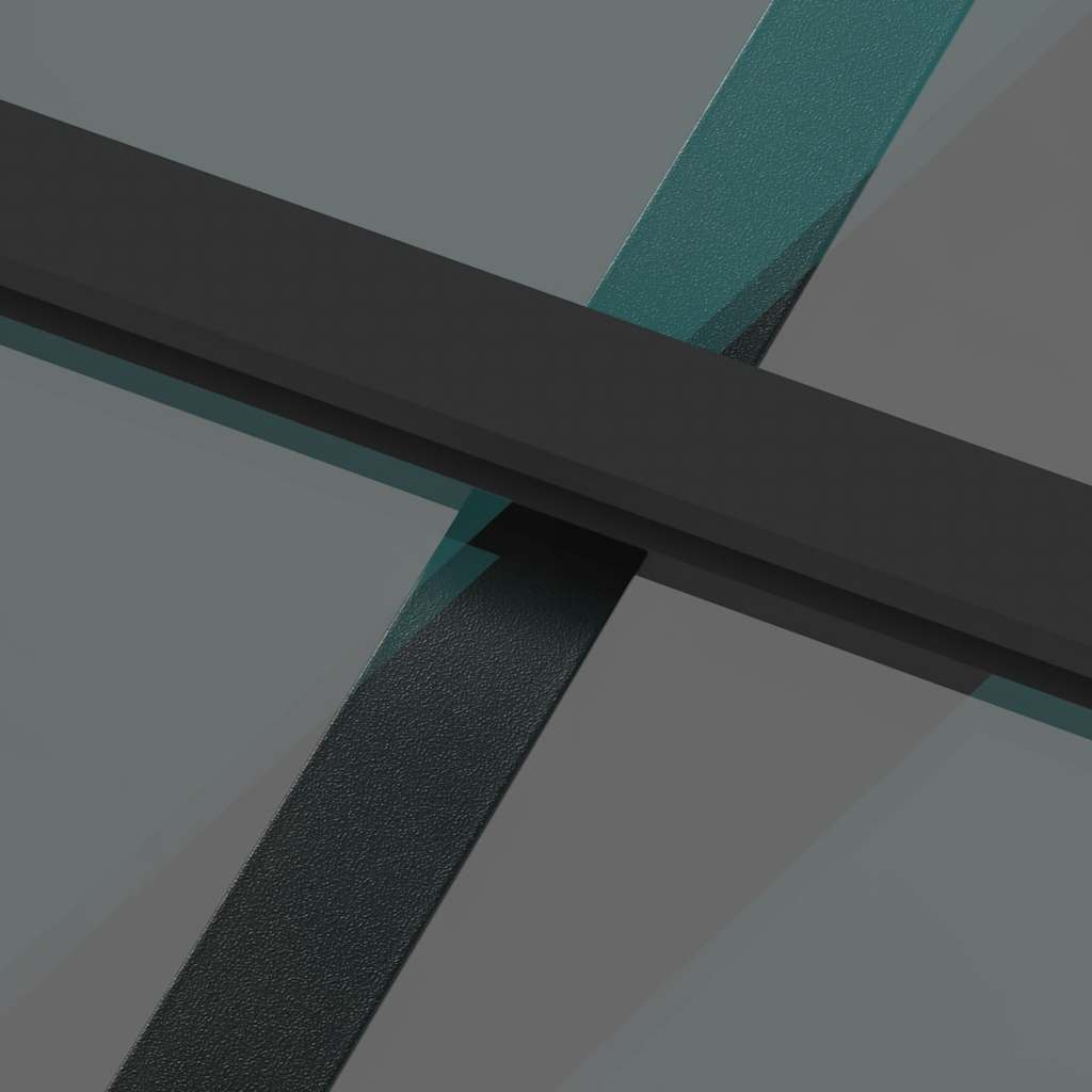 Skjutdörr svart 102,5x205 cm härdat glas och aluminium