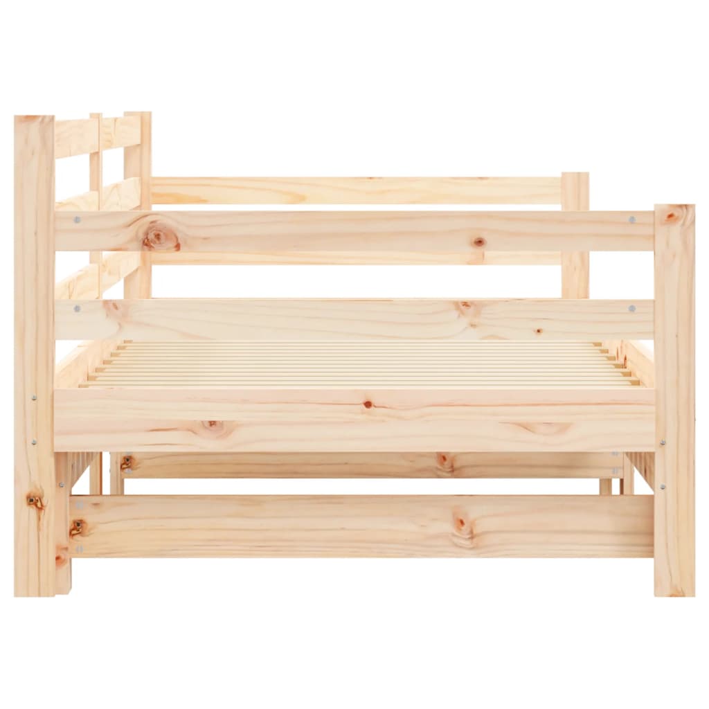 Dagbädd med extrasäng 90x200 cm massiv furu