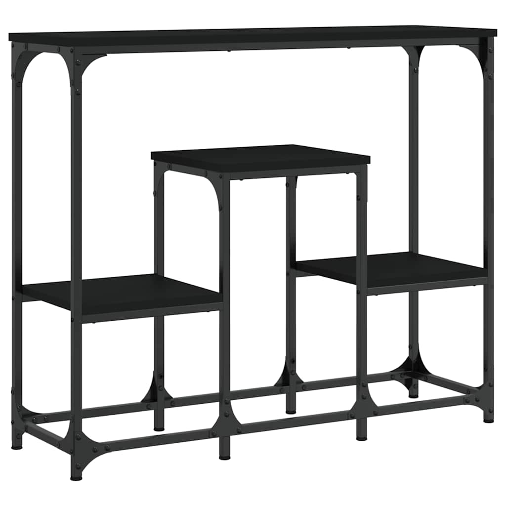 Konsolbord svart 89,5x28x76 cm konstruerat trä