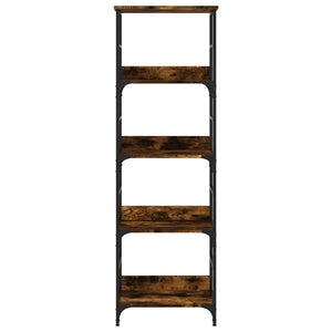 Bokhylla rökfärgad ek 50x33x153 cm konstruerat trä